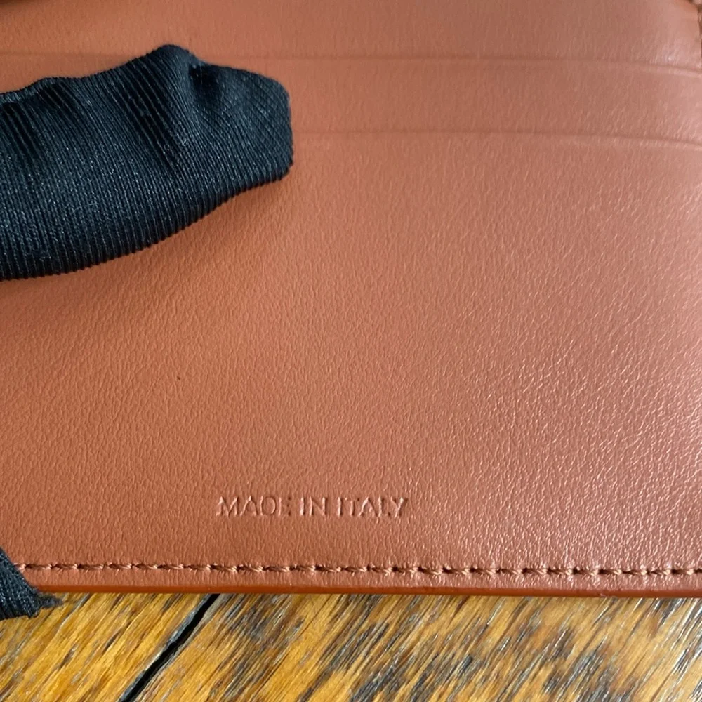 Celine Small Bicolor Strap Grained Leather Wallet